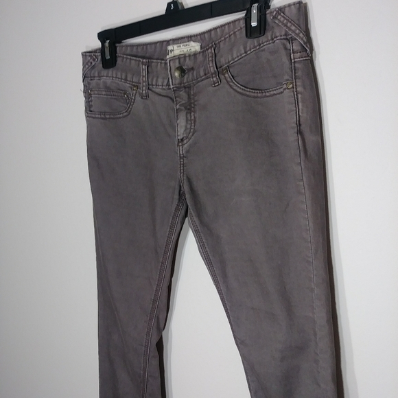 Free People Skinny Jeans Brown Purple Size W 28 - Picture 2 of 4